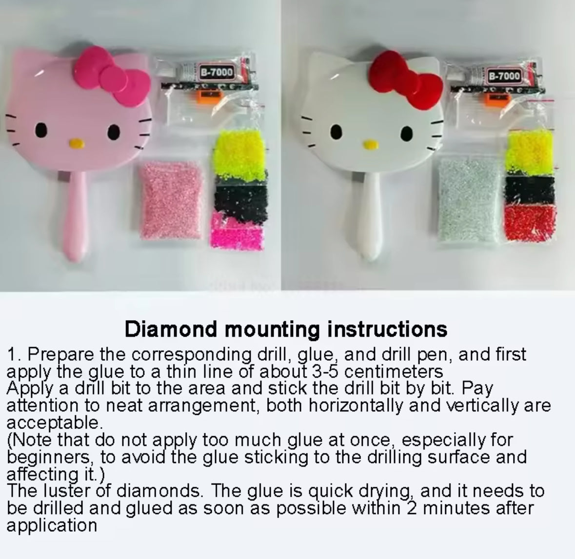 Diamond Impregnated DIY Hello Kitty Mirror