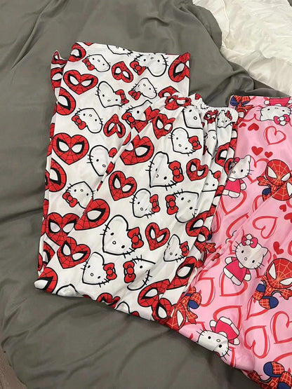 SpiderMan X Hello Kitty pants