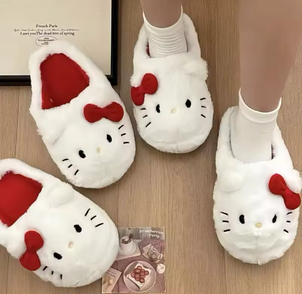 Hello Kitty Plushie Slippers