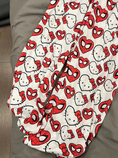 SpiderMan X Hello Kitty pants